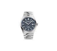 Frederique Constant Mens Swiss Automatic Highlife COSC Silver-Tone Stainless Steel Watch with Bracelet and Additional Navy Rubber Strap, Style: FC-303BL3NH6B