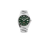 Frederique Constant Mens Swiss Automatic Highlife COSC Silver-Tone Stainless Steel Watch with Bracelet and Additional Green Nubuck Leather Strap, Style: FC-303GRS3NH6B