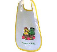 Freds Swim Academy 20311 Soft Velour Bib - Terry Cloth with Fred & Gina Motif, Approx. 27 x 44 cm, White