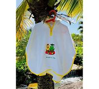 Freds Swim Academy 20711 Poncho Soft Velour Terry Cloth with Fred & Gina Motif 60 x 55 cm White