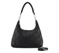 FredsBruder Calm Weave Shoulder Bag Genuine Leather 38 cm black