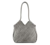 FredsBruder Criss-Cross Shopper Bag Genuine Leather 30 cm gray
