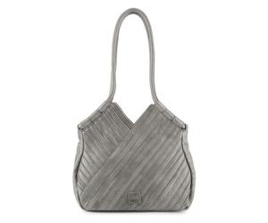 FredsBruder Criss-Cross Shopper Bag Genuine Leather 30 cm gray
