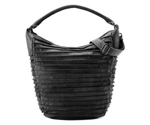 FredsBruder Fluted animal S shoulder bag leather 33 cm gray