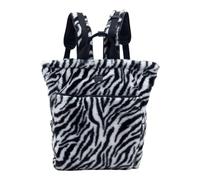 FREDsBruder Leather Furry Friend Backpack Zebra black white