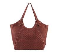 FREDsBruder Leather shopper bag Calm Weave Collection Shopper Deep Sandalwood red