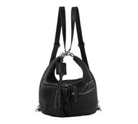 FREDsBruder Leather shoulder bag backpack My Forever Friend Multi-Hobo Bag Black
