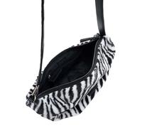 FREDsBRUDER Leather Shoulder Bag Furry Friend Cross Bag Zebra White Black
