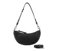 FREDsBRUDER Leather Shoulder Bag Rebel At Heart Halfmoon Bag Black