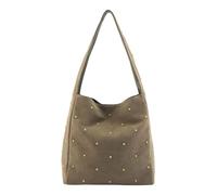 FredsBruder The Beaded One Shoulder Bag Leather 32 cm olive