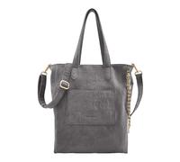 FREDsBRUDER Leather Shoulder Bag Velvet Wild Shopper Dark Grey Taupe