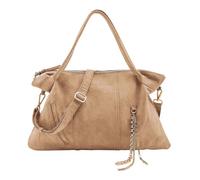 FREDsBRUDER Leather Shoulder Bag Velvet Wild Shoulder Bag Camel Light Brown