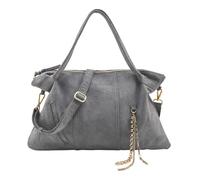 FREDsBruder Leather shoulder bag Velvet Wild Shoulderbag Dark Grey taupe