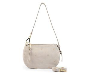 FredsBruder The Beaded One Shoulder Bag Leather 26 cm white