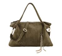 FREDsBRUDER Velvet Wild Leather Shoulder Bag Khaki Olive Green