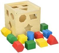 Free 2 Day Shipping: Melissa & Doug Shape Sorting Cube - Classic Wooden Toy With