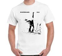 Free 70S Rock Heartbreaker Retro T Shirt 354 White_O Neck Tee