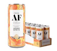 FREE AF Canned Alcohol Free Cocktail - Non-Alcoholic Aperitif - Alcohol-Free Sparkling Botanical Spritz - Ready to Drink 12 x 250ml APEROL SPRITZ flavour