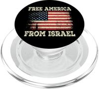 Free America From Israel Patriotic Political Statement PopSockets PopGrip for MagSafe