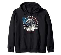Free American Bird The Bird You Cannot Change 4th of July Zip Hoodie