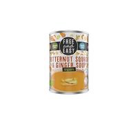 Free and Easy Organic Butternut Squash and Ginger Soup, 400 g, Pack of 6