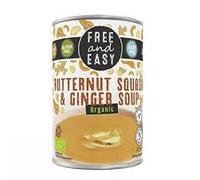 Free and Easy Organic Butternut Squash and Ginger Soup 400g-6 Pack