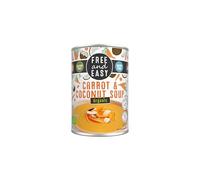 Free and Easy Organic Carrot and Coconut Soup, 400 g, Pack of 6
