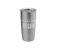 Free and Open Source Decentralized Blockchain Bitcoin BTC Stainless Steel Insulated Tumbler