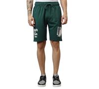 Free Authority Official Attack On Titans Men's Regular Fit Printed Shorts, Green, S