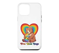 Free Bear Mom Hugs Pride Heart LGBTQ Ally Inclusion Support Case for iPhone 12 Pro Max