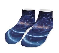 Free Celestial Piano Symphony Men's Ankle Low Socks 1 Pair No Show Sock Low-Cut Athletic Socks for Women