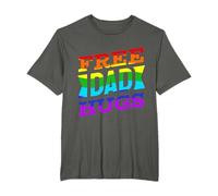 Free Dad Hugs Daddy Gay Pride Rainbow Proudly Proud Strong T-Shirt