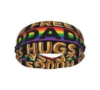 Free Dad Hugs Lgbtq Pride Month Headbands Sports Sweatband Athletic Exercise Bands Turban Hair Head For Men Women Yoga Fitness
