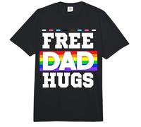 Free Dad Hugs Support & Love LGBTQ Pride Comfort Colors Adult Heavyweight T-Shirt