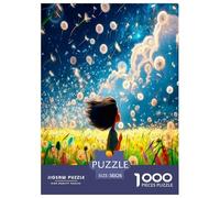 Free Dandelion 1000 Piece Jigsaws for Adults Impossible Beautiful Home Decoration Challenge High Difficulty 38x26cm/1000pcs