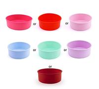 Free Dessert Bake Mold Round Shape Silicone Muffin Mold Hand Dessert Bake Simple Use for Kids Baking Mousse Molds Silicone