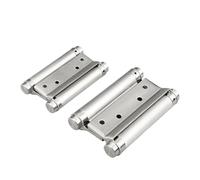 Free Door Hinge Double-Sided Door Hinge Automatic Door Self Closing Hinge Stainless Steel Double Open Spring Fence Dedicated(6in-201-black)
