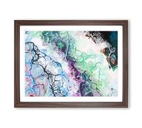 Free Dreams In Abstract Modern Art Framed Print | A3 Walnut Framed Wall Art | Ready to Hang | Abstract Fantasy Picture | Living Room Bedroom Lounge Office