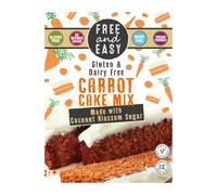 Free & Easy Gluten & Dairy Free Carrot Cake Mix Coconut Blossom Sugar 350g