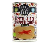 Free & Easy Organic Lentil Red Pepper Soup 400g-6 Pack