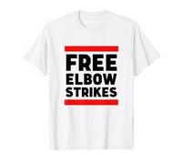Free Elbow Strikes Funny MMA Jiu-Jitsu and Judo Fighter T-Shirt