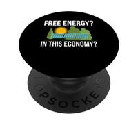 Free Energy In This Economy Funny Solar Panel Humor PopSockets Adhesive PopGrip