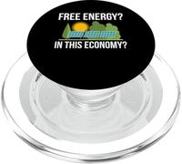 Free Energy In This Economy Funny Solar Panel Humor PopSockets PopGrip for MagSafe