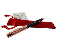 Free Engraving 18k Rose Gold Coated Rollerball Pen in Case Personalised custom engraved initials of your choice