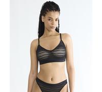 Sloggi Women's Bra Free Evolve – PU Lace, Wireless Push-Up, Black 2 EU