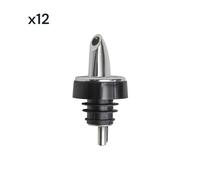 Free Flow Pourer, Chrome, With Collar, Medium Flow (x12)