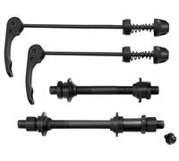 Free-fly MTB Quick Release Bicycle Hub, Road Mountain Bike Front & Rear Axle Hollow Shaft Set with Standard Spacing (1 Pair, 4 Piece)