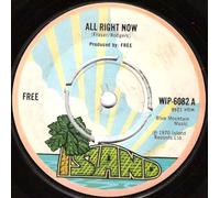 FREE - FREE, all right now, B side mouthful of grass, WIP-6082, 7" single