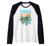 Free Freedom Wanderlust Quote Bird Lover Travel Raglan Baseball Tee