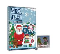 Free From Christmas Advent Calendar 2025 - No Dairy, No Soya, Gluten-Free, Vegan - 24 Days White Chocolate Countdown to Xmas and 24 Milk Chocolate Advent Calendar & Xmas Puzzle (Moo Free White Choc)